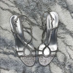 3 inch, sparkly, strappy heels